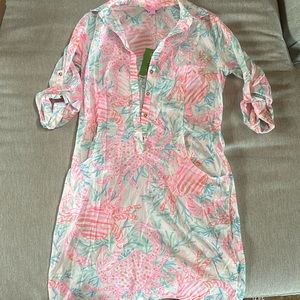 Lilly Pulitzer Sanibel Tunic Dress in resort white Getting Steamy | size XS